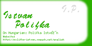 istvan polifka business card